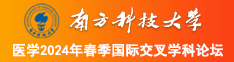 鸡巴日逼视频网址南方科技大学医学2024年春季国际交叉学科论坛